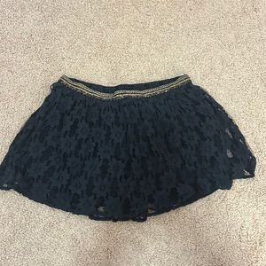 Hollister - Navy Lace Skirt